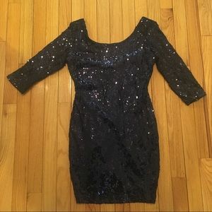Navy sequined dress